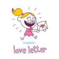 love letter little girl in