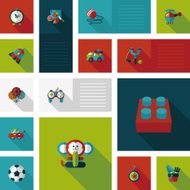 kid toys flat app ui background eps10 N54