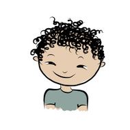 Cute boy smiling sketch for your design N3