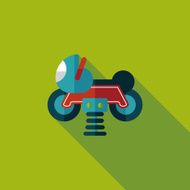 playground toy motor flat icon with long shadow N21