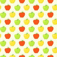 Colorful pattern with green yellow and red apples N2