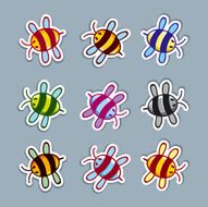 Cute vector bees