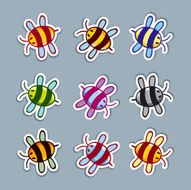 Cute vector bees