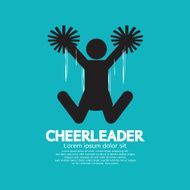 Cheerleader Graphic Symbol Vector Illustration