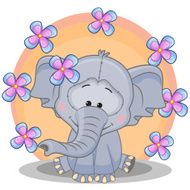 Elephant With Flowers N5