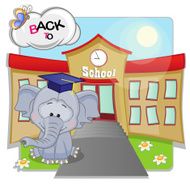 Elephant and school