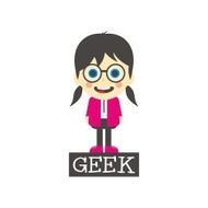 geek girl cartoon N11