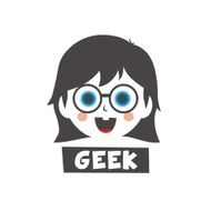 geek girl cartoon N13