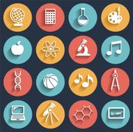 Vector School icons set N2
