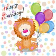 Lion with balloons