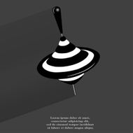 whirligig Flat modern web button with long shadow and space N6
