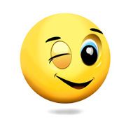 Yellow ball winking