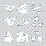 vector icons set with toys N2