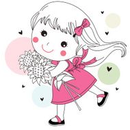 Little Girl With Flowers N5