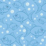 vector pattern with cute-fish
