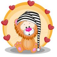 Lion with hearts