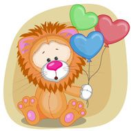 Lion with balloons N2