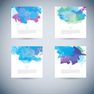 Set of vector watercolor template N26
