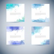 Set of vector watercolor template N27