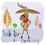 funny deer in scarf