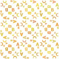 Seamless pattern with alphabet