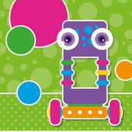 cute robot greeting card N12