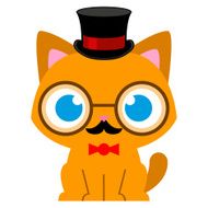 Adorable Cartoon Cat Dressed As A Gentleman N2