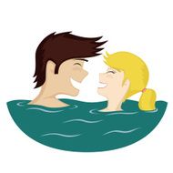 Couple in water