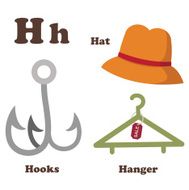 Alphabet H letter Hanger Hat Hooks
