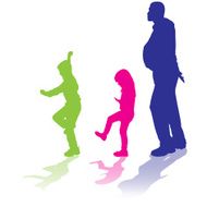 Vector silhouette of family N344