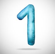 Watercolor number N8