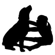 Vector silhouette of child N48
