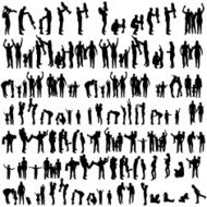 Vector silhouettes of family N51