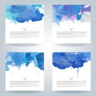 Set of vector watercolor template N29