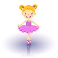 Little girl ballerina dancing performance N4