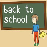 Back to school illustration concept