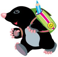 mole walking to school