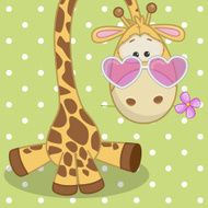 Giraffe with flower N2