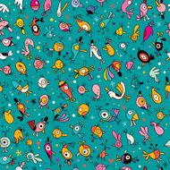 Cartoon birds pattern N2