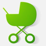 Paper clipped sticker buggy N9