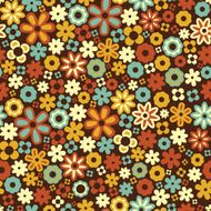 Vector seamless flower pattern background