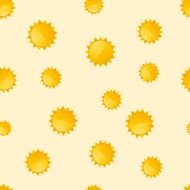 Seamless background with the motif of suns