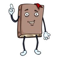 Vector Cartoon Character - Lively Brown Book N3