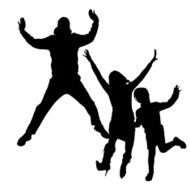 Vector silhouette of a family N100