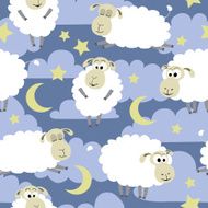 vector pattern with funny sheeps