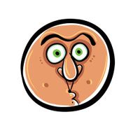 Funny cartoon face vector illustration N6