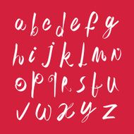 Scribble handwritten font vector fresh brushed alphabet N3