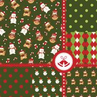 Set of Christmas seamless patterns