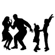 Vector Silhouette Of People N48