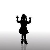 Vector silhouette of girl N116